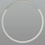 Silver plexi simple wreath circle arc
