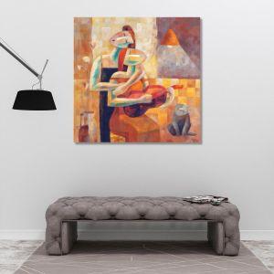 Canvas print Duet, square