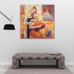 Canvas print Duet, square