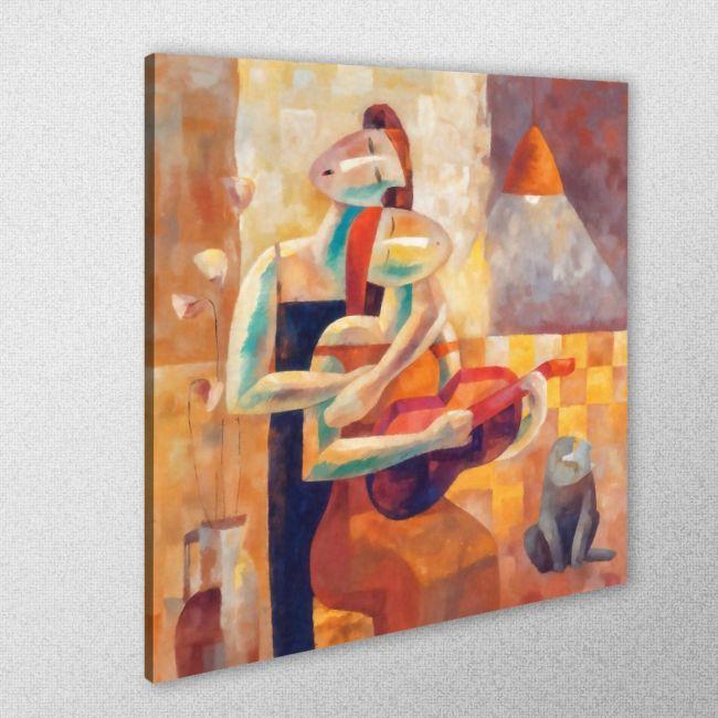 Canvas print Duet, square