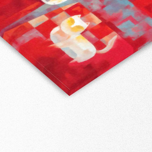 Canvas print Music and cat, square