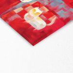 Canvas print Music and cat, square