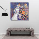 Canvas print Dreaming of music, square