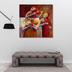 Canvas print Violin trio, square