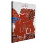 Canvas print The red bicycle rider reart, (original Fasianos)