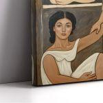 Canvas print Three young women reart, (original Sikeliotis)