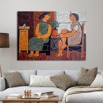 Canvas print Conversation reart, (original Sikeliotis)
