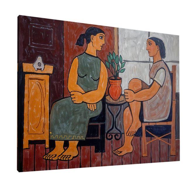 Πίνακας ζωγραφικής Συζήτηση reart (original Σικελιώτης)