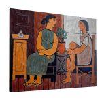 Canvas print Conversation reart, (original Sikeliotis)