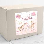 Sticker label Carousel Horses