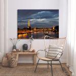 Canvas print Paris, Eiffel tower and Pont Alexandre