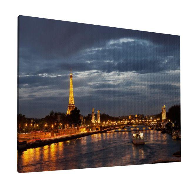 Canvas print Paris, Eiffel tower and Pont Alexandre