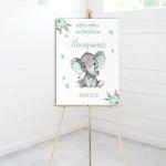 Canvas print welcome to my baptism,Elephantmint with flowers