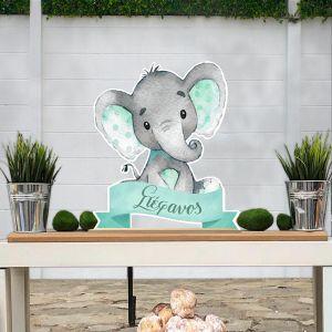 Wooden printed sign, Elephant mint custom name 2