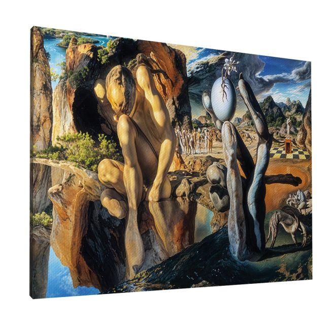 Canvas print Metamorphosis of Narcissus reart (original Dali)