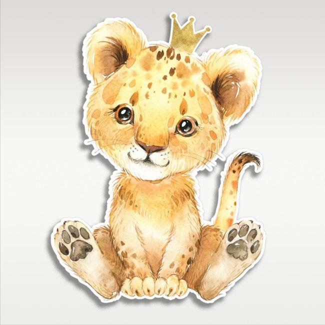 Printed wooden figure, Little lion king