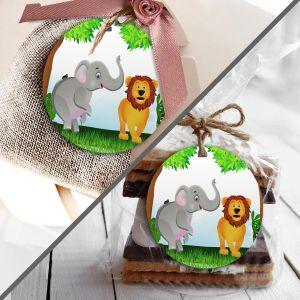 Labels thank you, Jungle animals