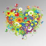 Wall stickers Flower heart