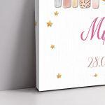 Canvas print welcome to my baptism , Rainbow watercolor