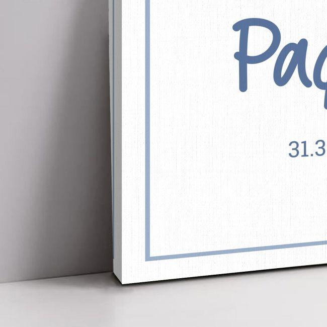 Πίνακας σε καμβά καλωσόρισμα βάπτισης Αρκουδάκι με μπαλόνια και λουλούδια  Καμβάς τελαρωμένος