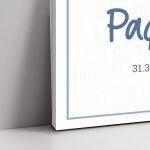 Πίνακας σε καμβά καλωσόρισμα βάπτισης Αρκουδάκι με μπαλόνια και λουλούδια  Καμβάς τελαρωμένος