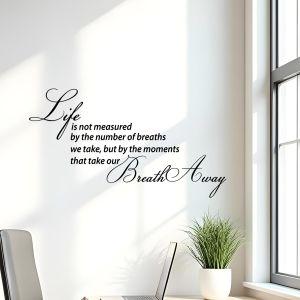 Wall stickers phrases. Moments in life...