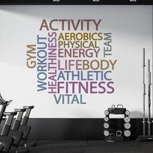 Wall stickers phrases. Fitness words