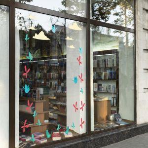 Wall stickers Spring time birds clouds and butterflies