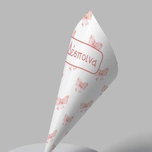 Χωνάκια ζαχαρωτών, Ροζ φιόγκοι μοτίβο