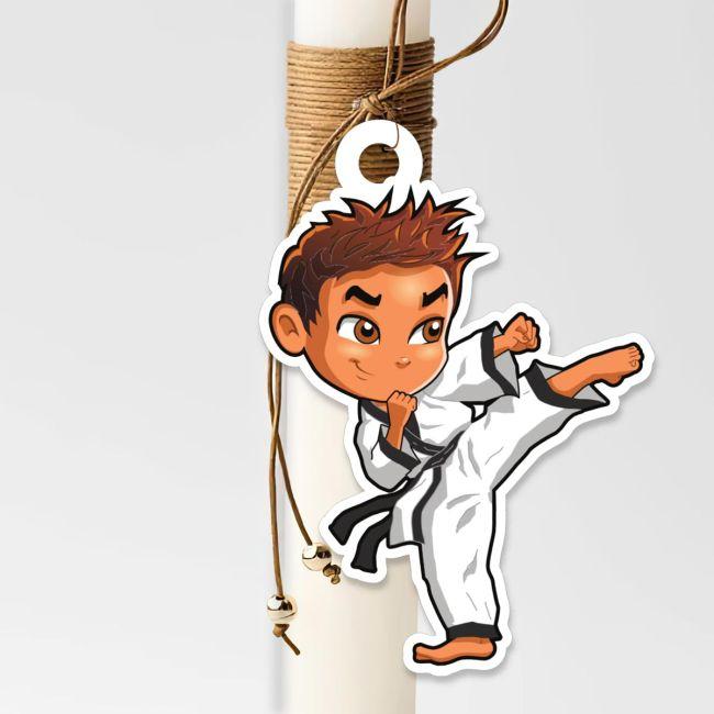 Wooden printed figure for easter candle, personalized