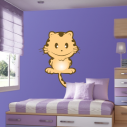 Αυτοκόλλητα τοίχου παιδικά Χαριτωμένη Γάτα