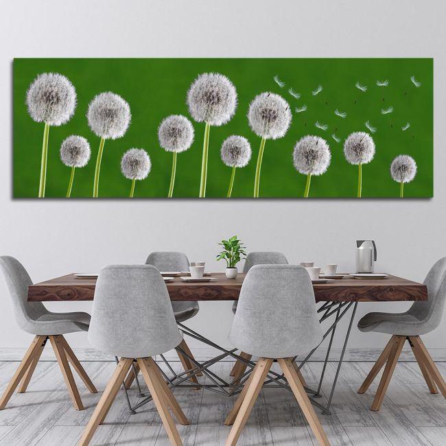 Πίνακας σε καμβά Dandelions, πανοραμικός
