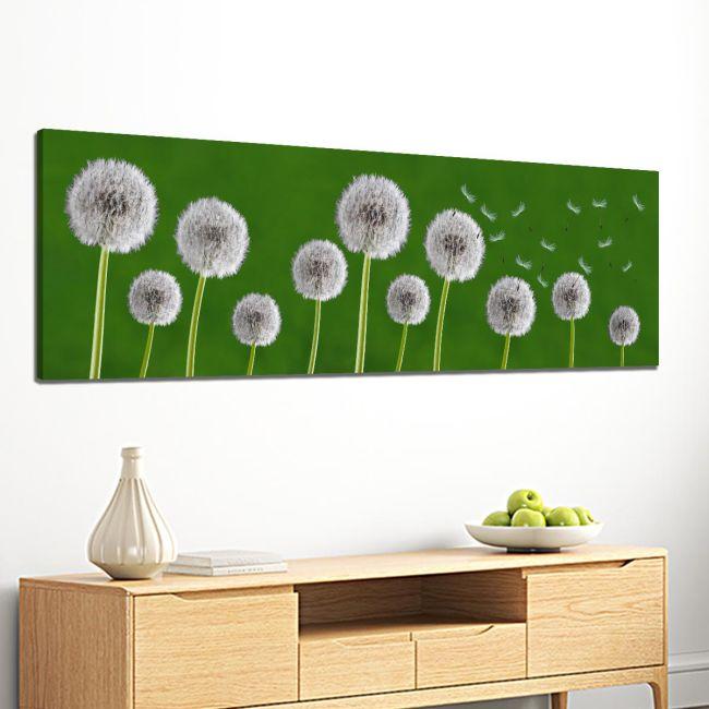 Πίνακας σε καμβά Dandelions, πανοραμικός