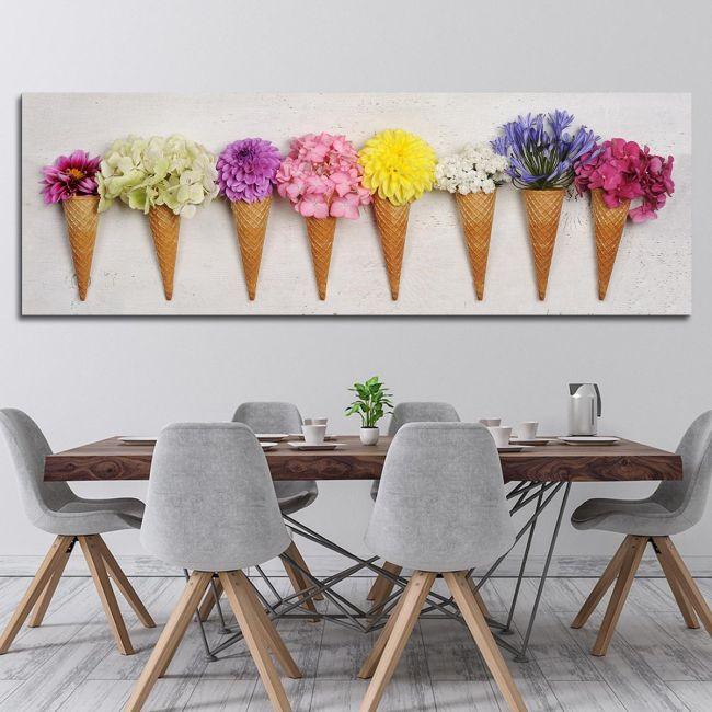 Πίνακας σε καμβά Floral σύνθεση, πανοραμικός