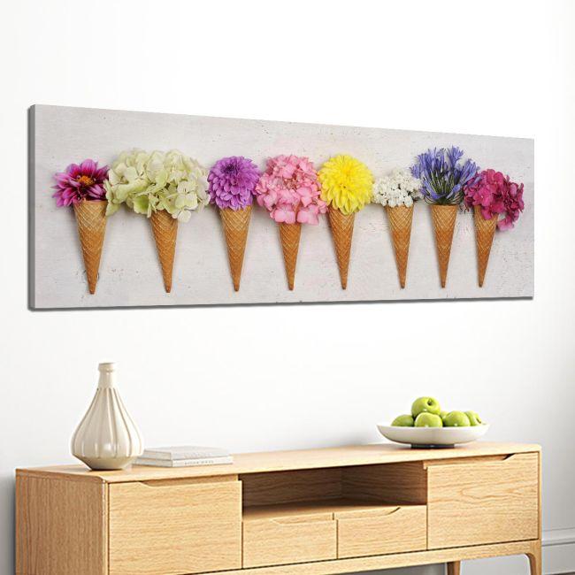 Πίνακας σε καμβά Floral σύνθεση, πανοραμικός