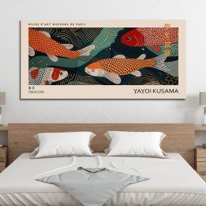 Canvas print Coloful kois, reart (original YAYOI Kusama)