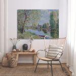 Canvas print River landscape in Moret, Sisley A.