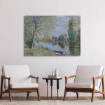 Canvas print River landscape in Moret, Sisley A.