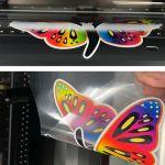 Sticker label inside glue