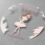 Sticker labelBallerina princess, pink dress