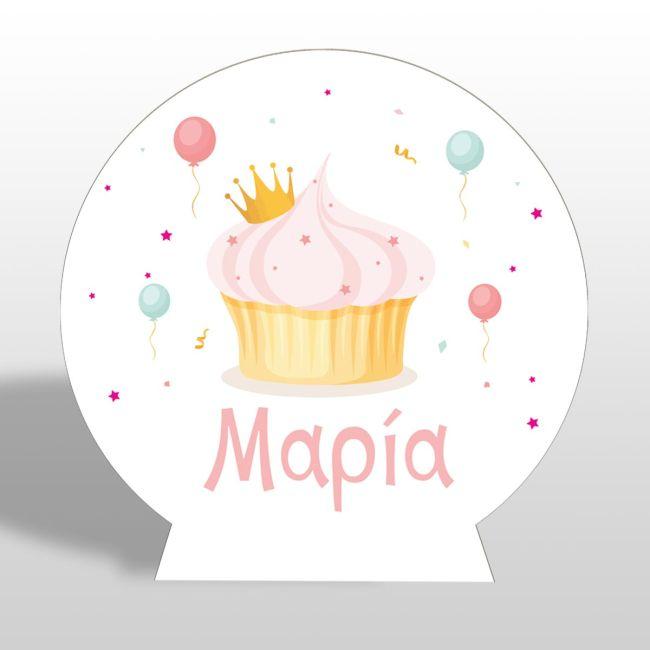 Wooden printed sign, Cup cakes time