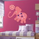 Kids wall stickers Pink elephant