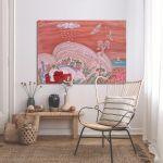 Canvas print Summer landscape reart, (original Fassianos)