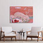 Canvas print Summer landscape reart, (original Fassianos)
