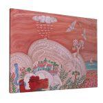 Canvas print Summer landscape reart, (original Fassianos)