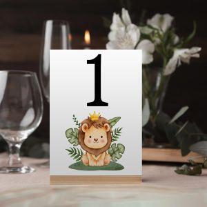 Event table numbers, Cute lion prince