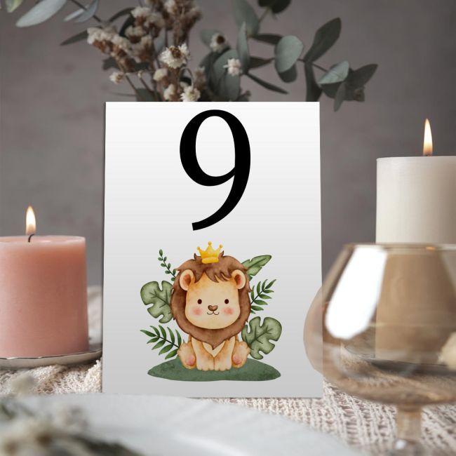 Event table numbers, Cute lion prince