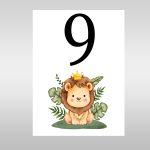 Event table numbers, Cute lion prince