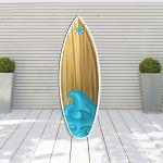 Σανίδα surf ξύλινη φιγούρα εκτυπωμένη