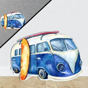 Wooden figure printed Camper blue